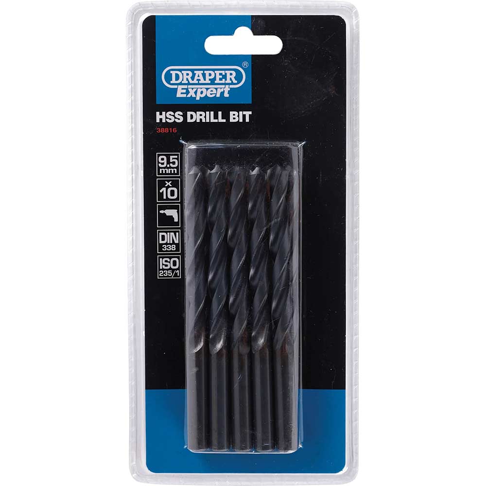 Photos - Drill Bit Draper Expert HSS  9.5mm Pack of 10 38816 