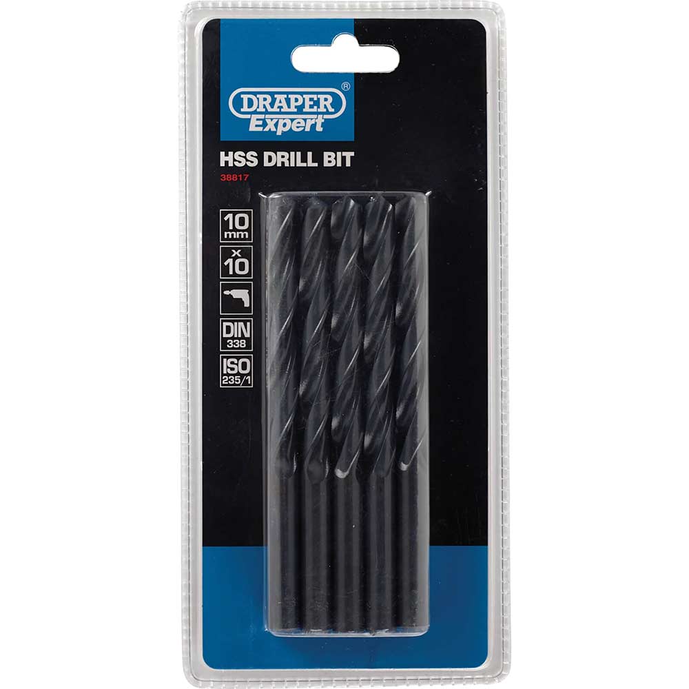 Draper Expert HSS Drill Bit 10mm Pack of 10