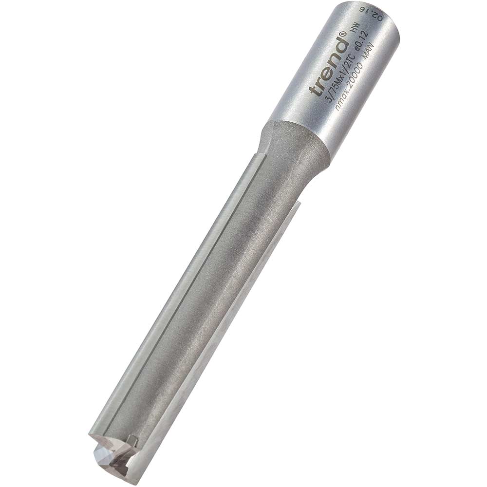Trend Professional Two Flute Straight Router Cutter 12mm 63mm 1/2