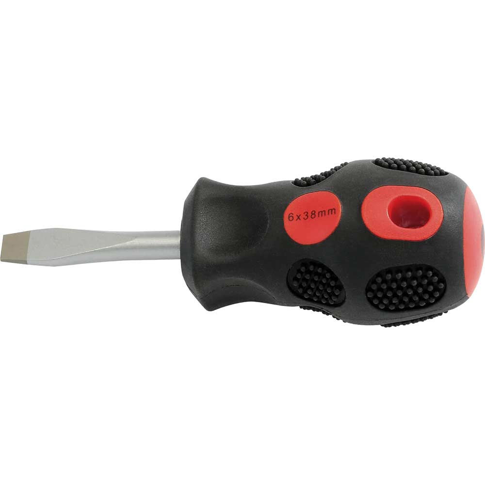 Image of Draper Expert Flared Slotted Screwdriver 6mm 38mm