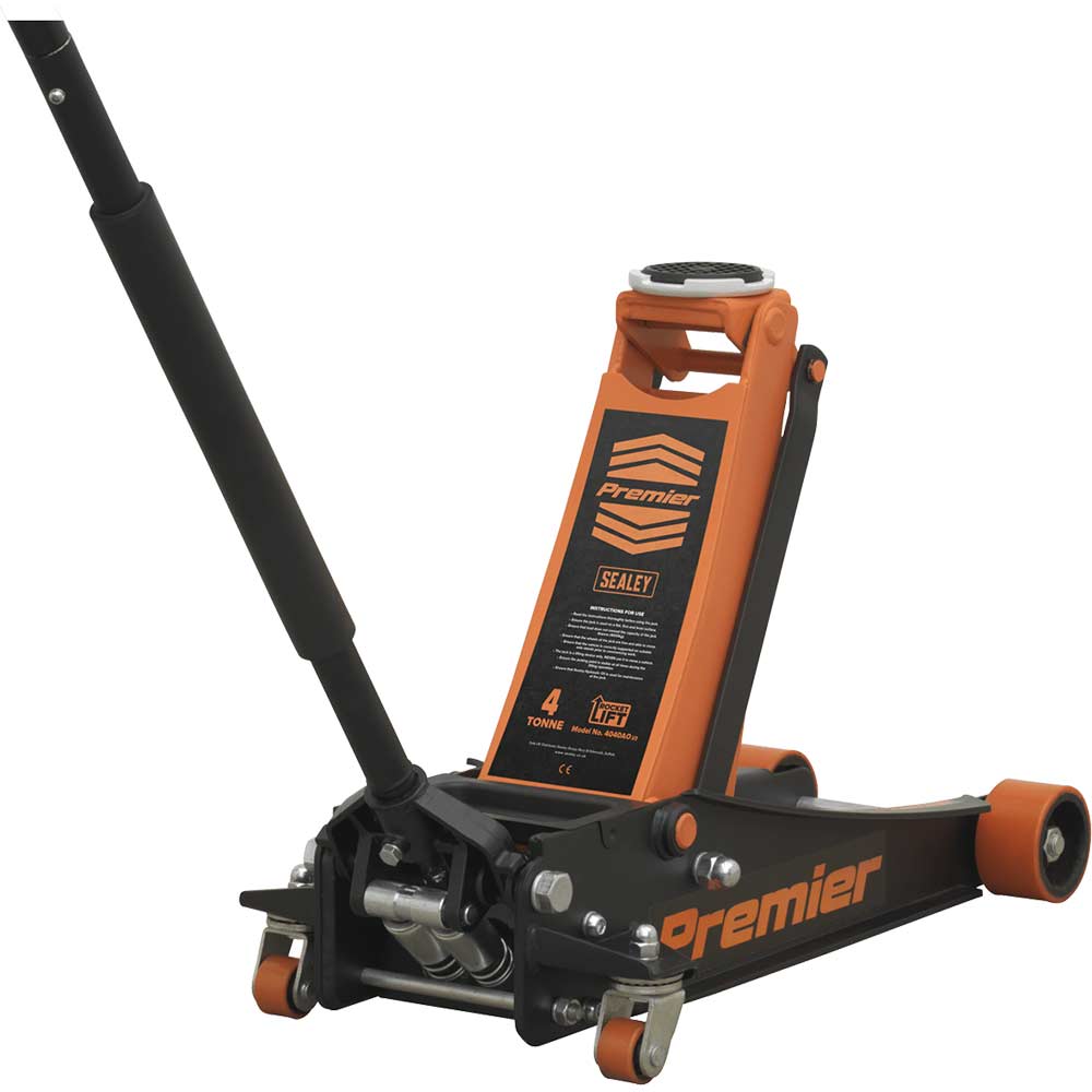 Sealey Premier Rocket Lift Trolley Jack 4 Tonne Orange