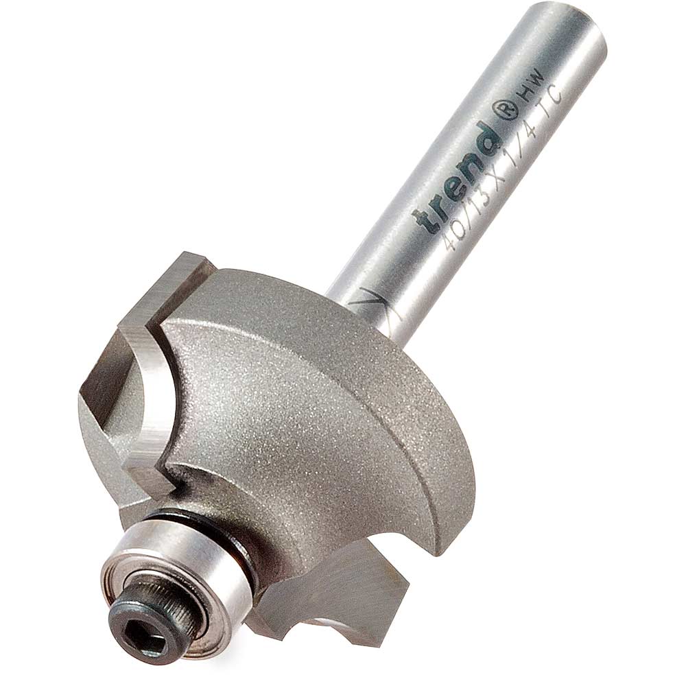 Image of Trend Large Step Ovolo Rounding Over Bearing Guided Router Cutter 28.7mm 13mm 1/4"