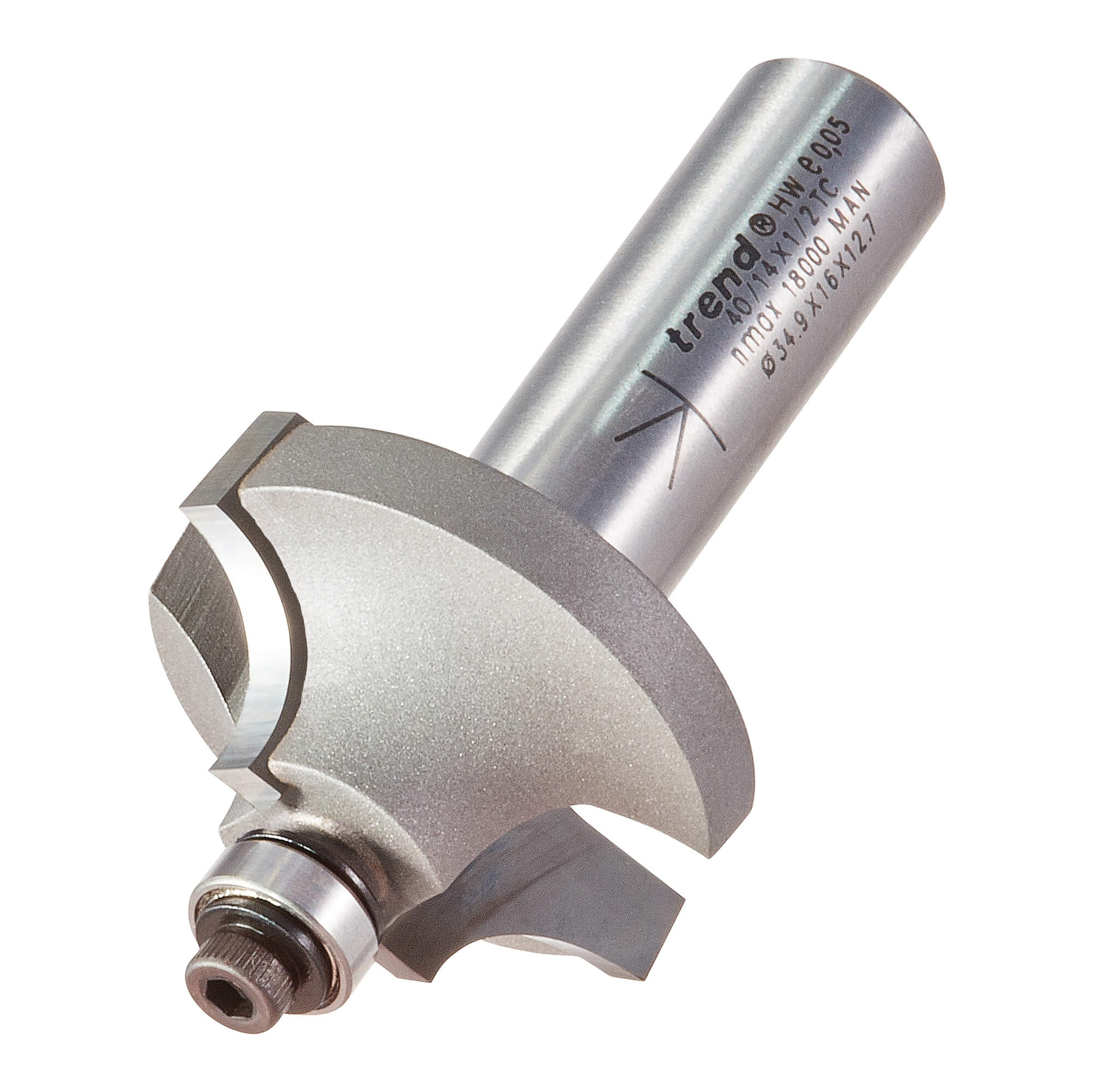 Image of Trend Large Step Ovolo Rounding Over Bearing Guided Router Cutter 35mm 16mm 1/2"