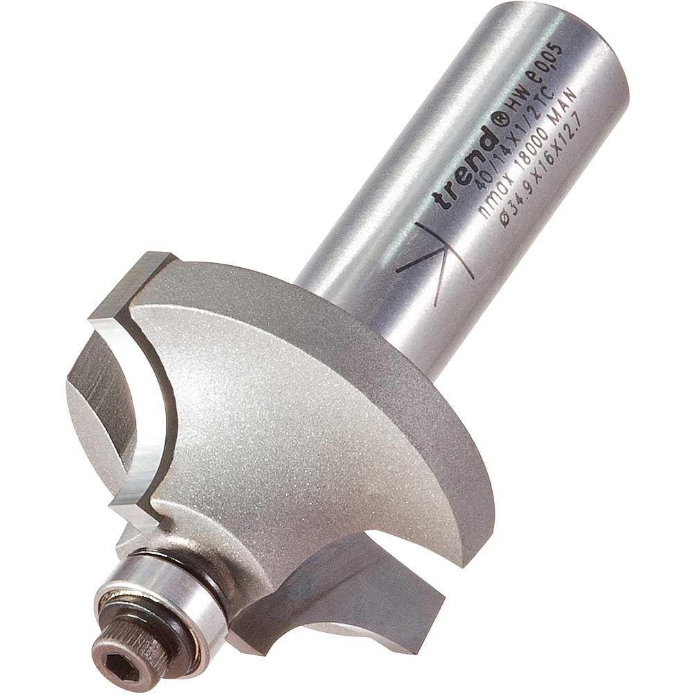 Image of Trend Large Step Ovolo Rounding Over Bearing Guided Router Cutter 35mm 16mm 1/2"