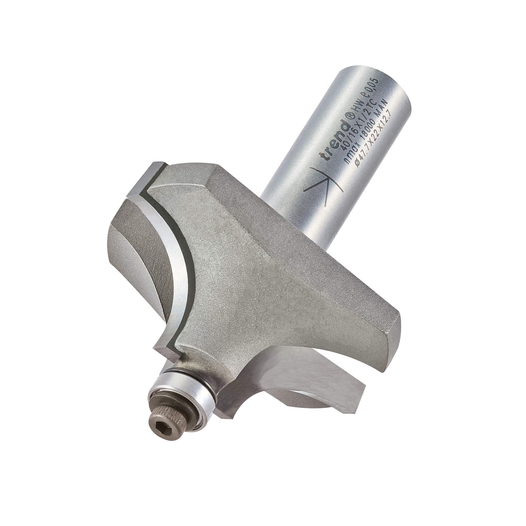 Image of Trend Large Step Ovolo Rounding Over Bearing Guided Router Cutter 48mm 22mm 1/2"