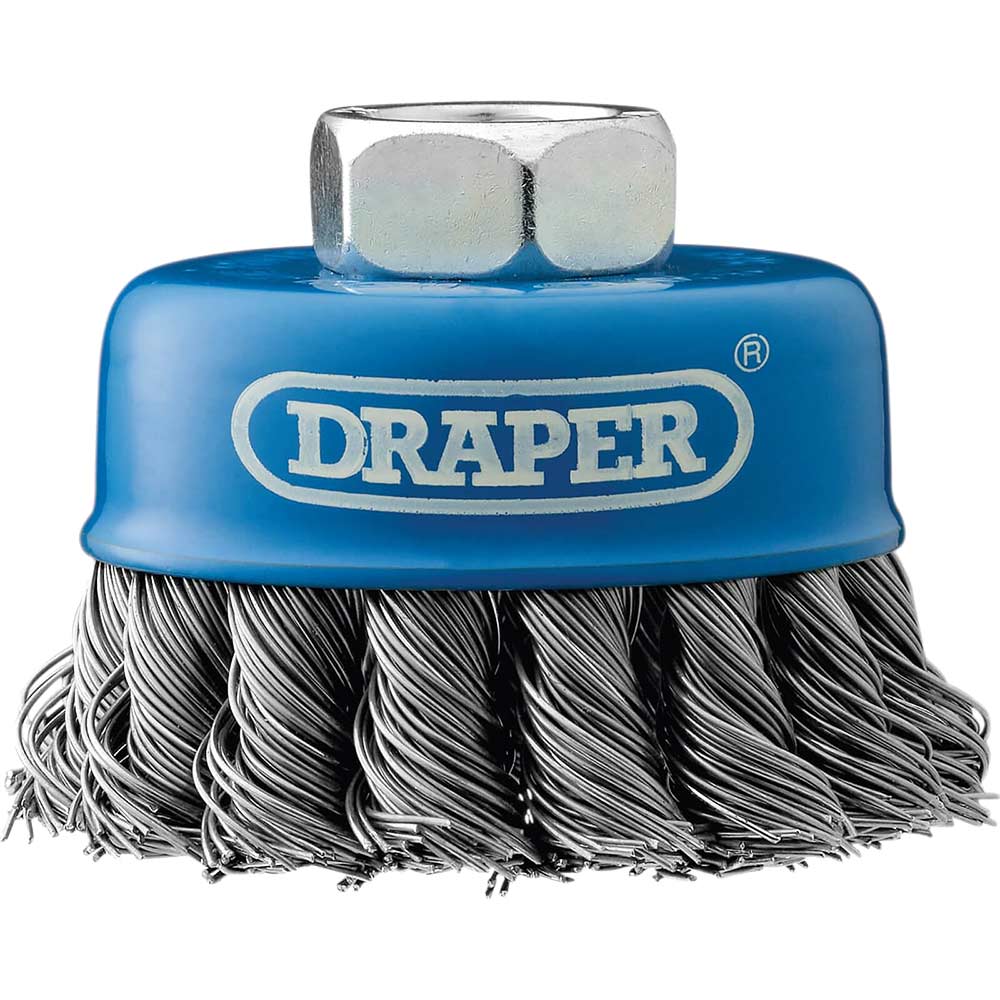 Image of Draper Twist Knot Wire Cup Brush 60mm M14 Thread