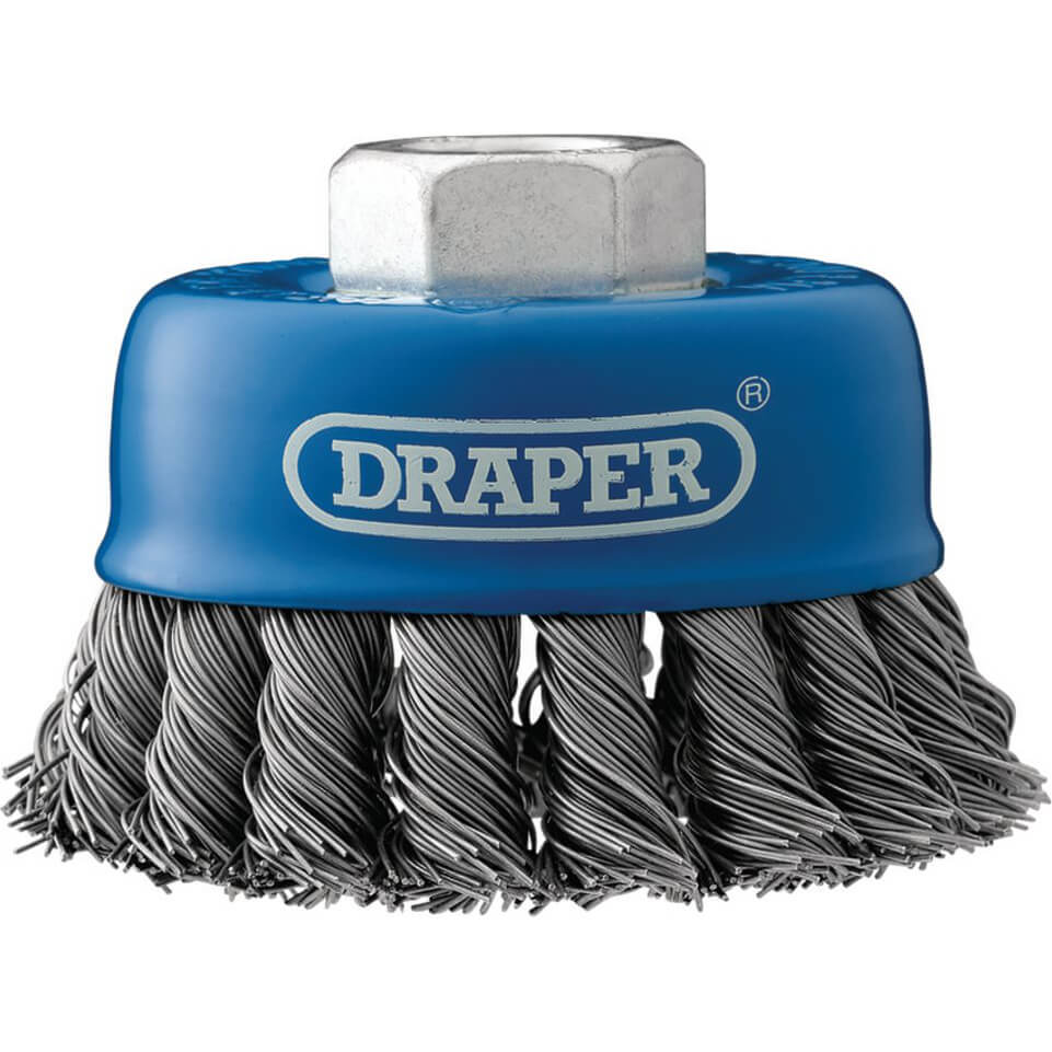 Image of Draper Twist Knot Wire Cup Brush 80mm M14 Thread