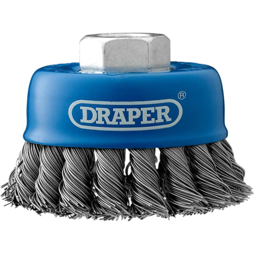 Image of Draper Twist Knot Wire Cup Brush 80mm M14 Thread