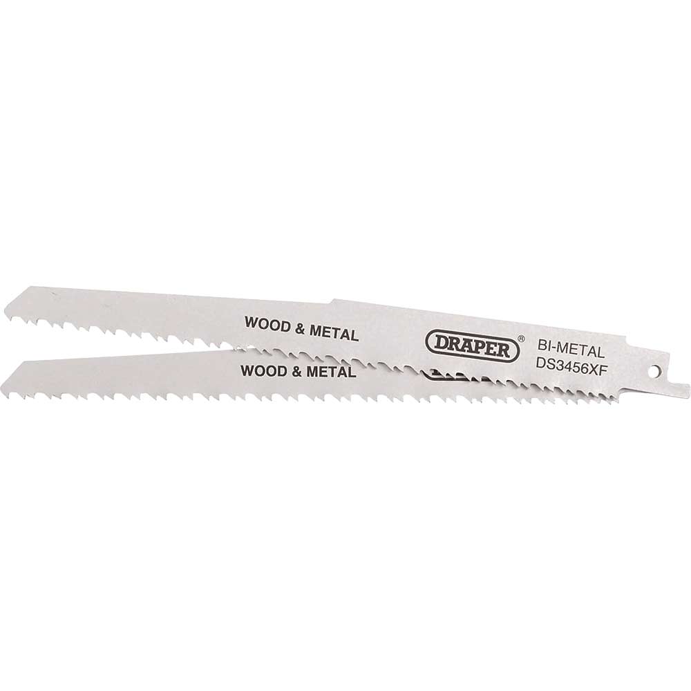 Image of Draper Bi-Metal Multi-Purpose Reciprocating Sabre Saw Blades 200mm Pack of 2