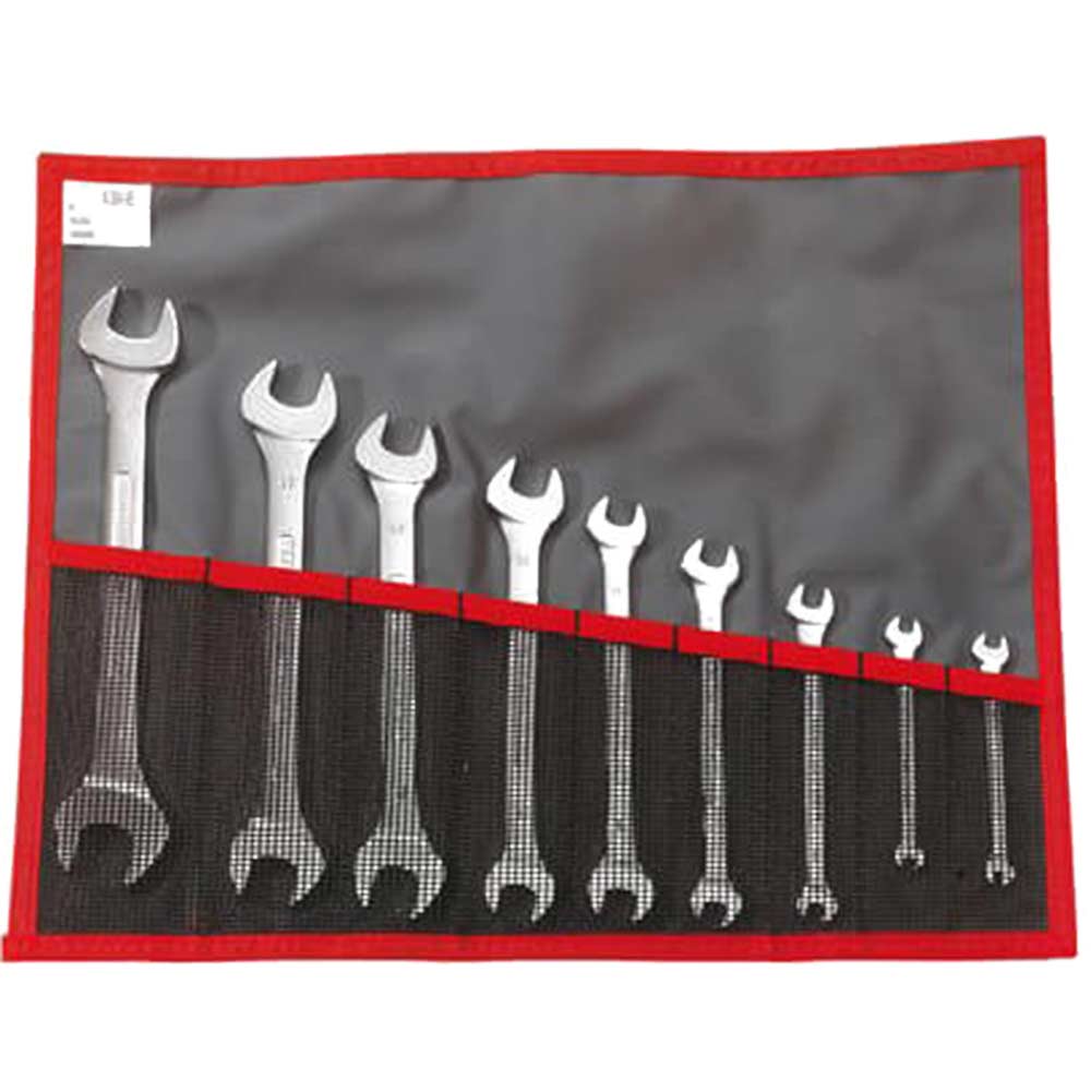 Facom 44.JE9T 9 Piece Double Open Ended Spanner Set in Tool Roll