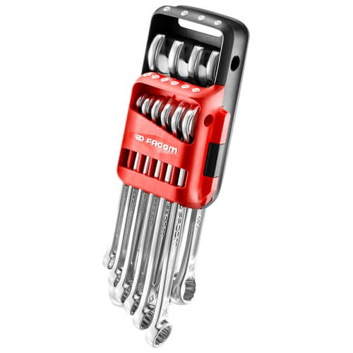 Image of Facom 10 Piece 440 Series OGV Combination Spanner Set Metric