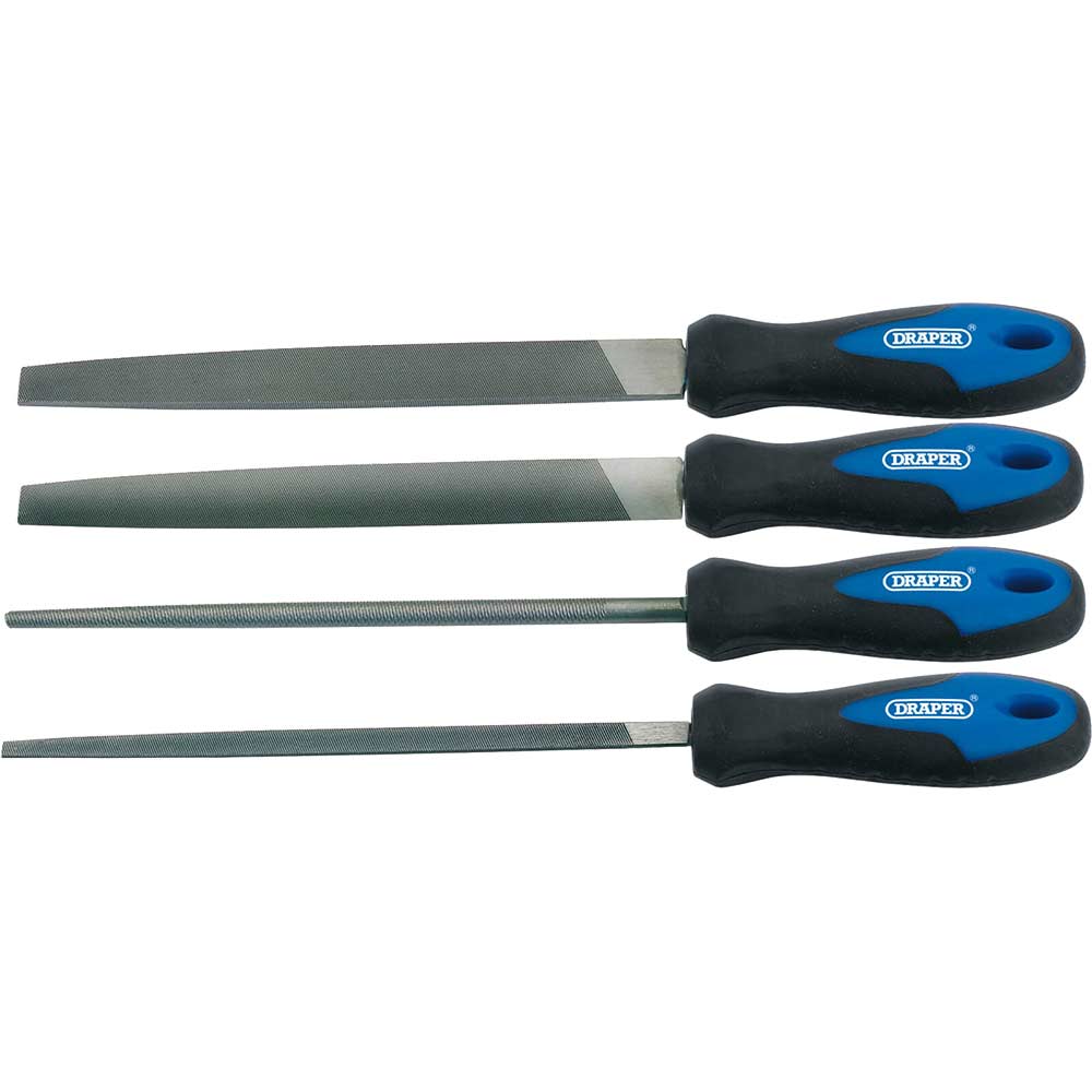 Image of Draper 4 Piece Soft Grip Engineers File Set