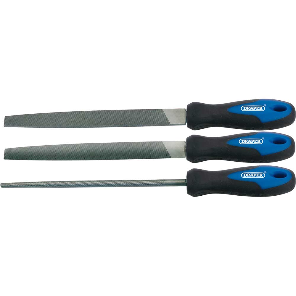 Draper 3 Piece Soft Grip Engineers File Set