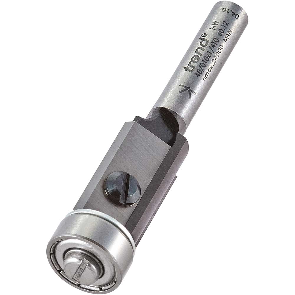 Image of Trend Rotatip Trimmer Bearing Guided Router Cutter 12.7mm 20mm 1/4"