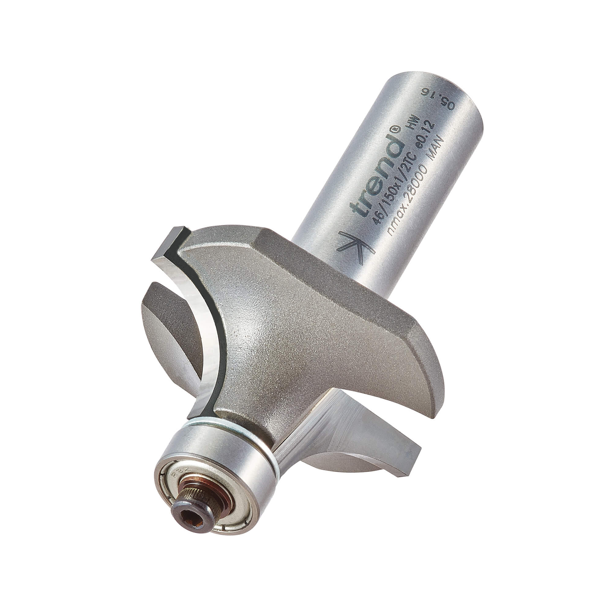 Image of Trend Bearing Guided Ovolo and Round Router Cutter 38mm 19mm 1/2"