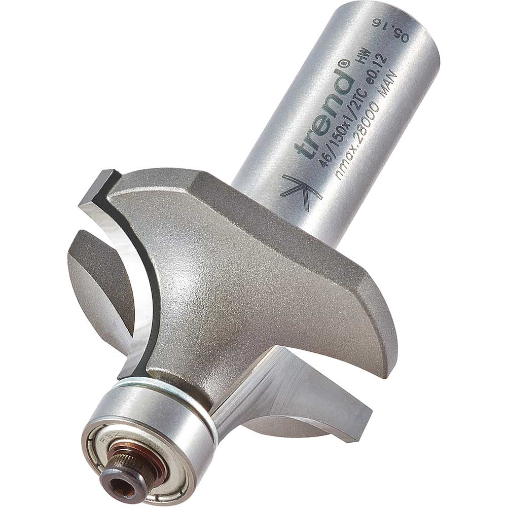 Image of Trend Bearing Guided Ovolo and Round Router Cutter 38mm 19mm 1/2"