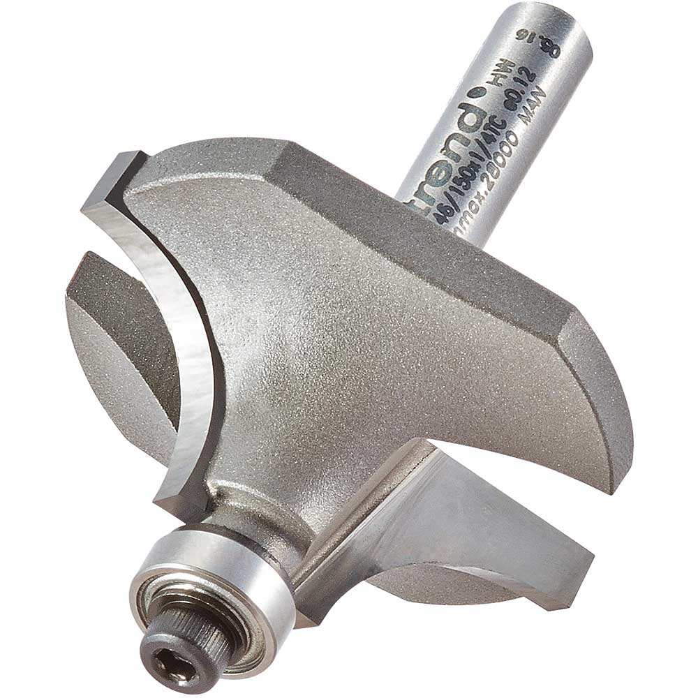 Trend Bearing Guided Ovolo and Round Router Cutter 38mm 19mm 1/4