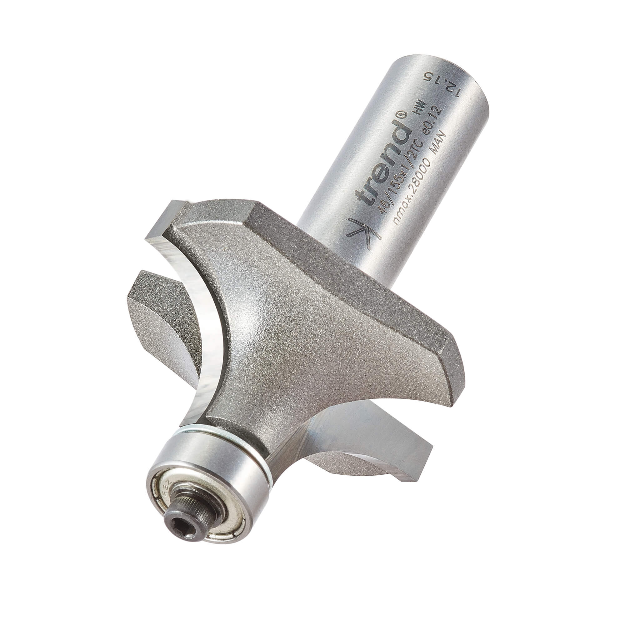 Image of Trend Bearing Guided Ovolo and Round Router Cutter 41.1mm 20mm 1/2"