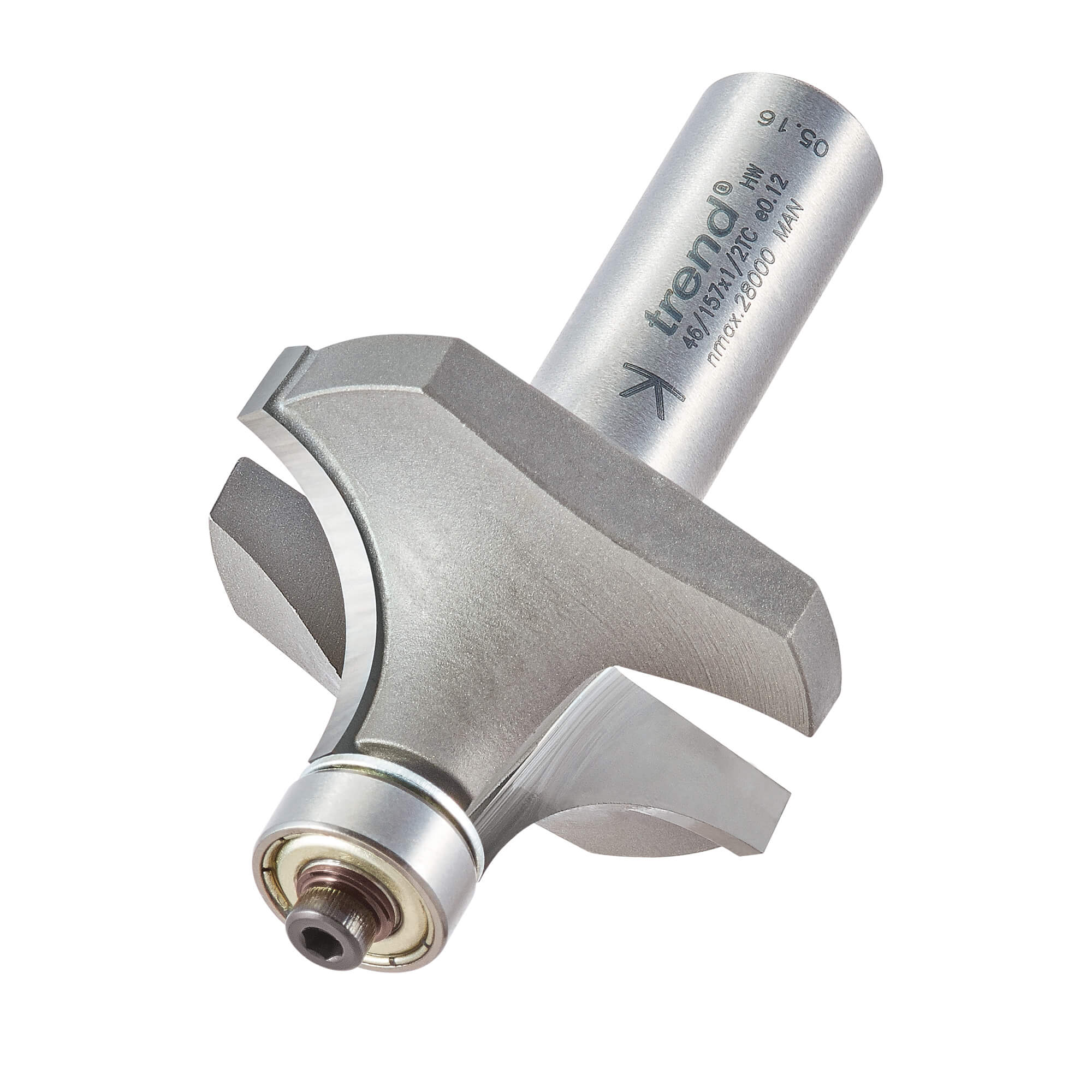 Image of Trend Bearing Guided Ovolo and Round Router Cutter 42.7mm 22.3mm 1/2"