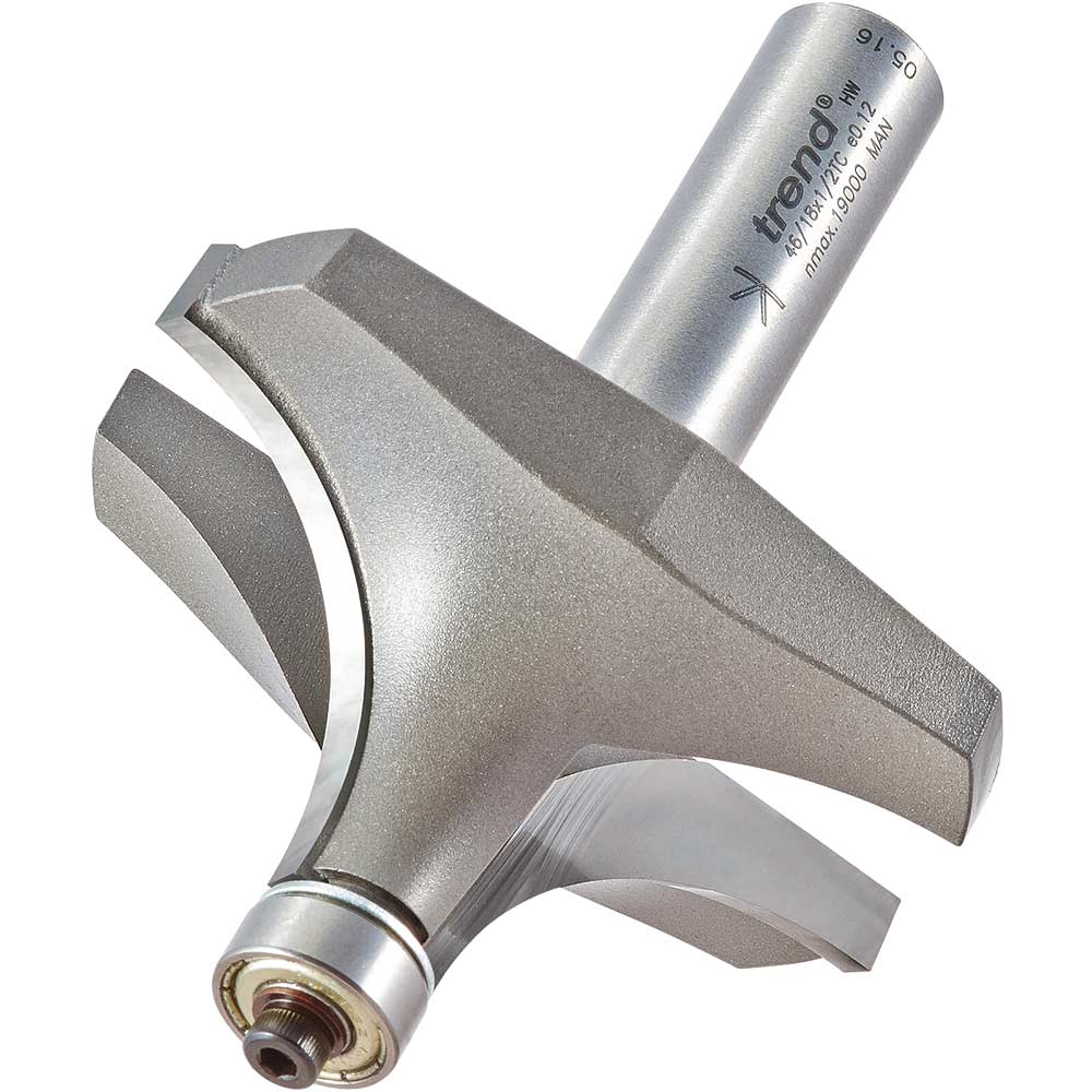 Image of Trend Bearing Guided Ovolo and Round Router Cutter 63.5mm 32mm 1/2"