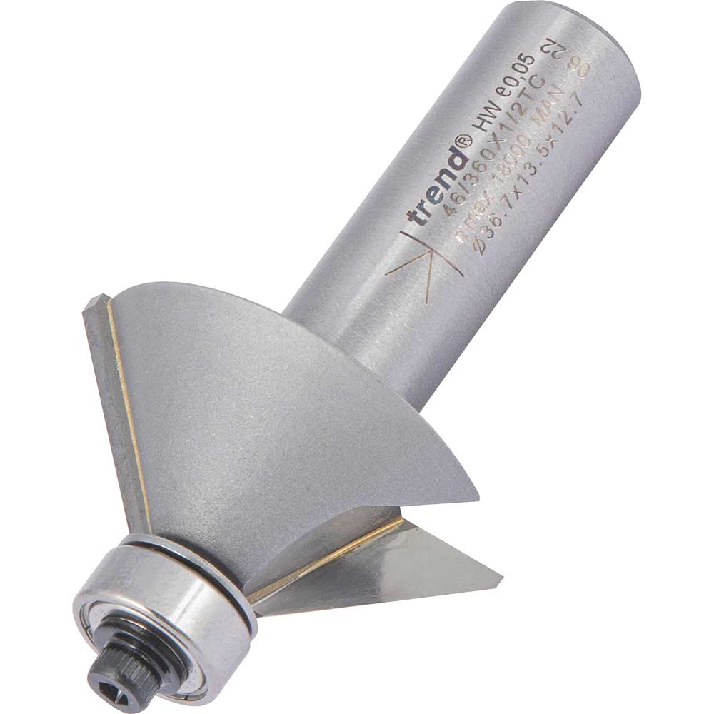 Trend Chamfer Bearing Guided Router Cutter 35.1mm 12mm 1/2