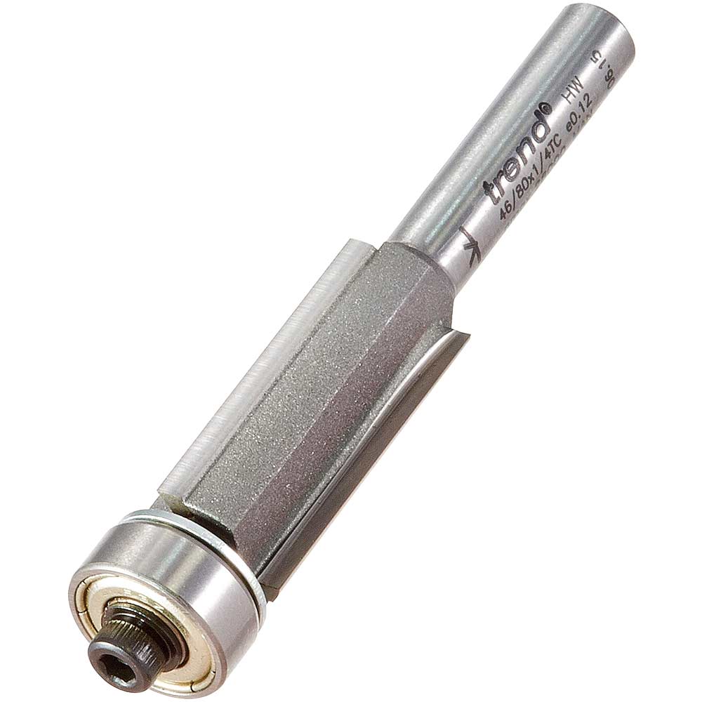 Trend Extra Fine Three Flute Trimmer Bearing Guided Router Cutter 12.7mm 25.4mm 1/4