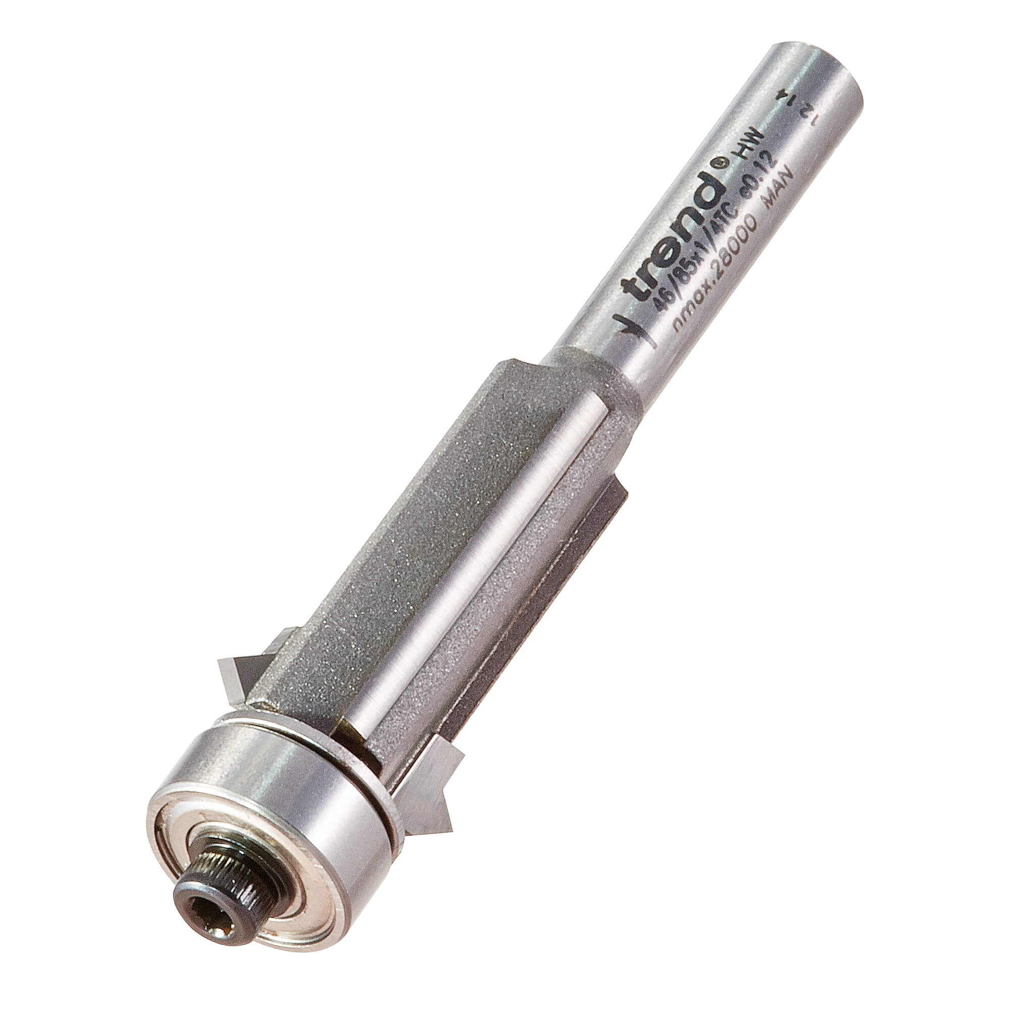 Image of Trend Bearing Guided Trimmer and V Groover Router Cutter 16mm 25.4mm 1/4"