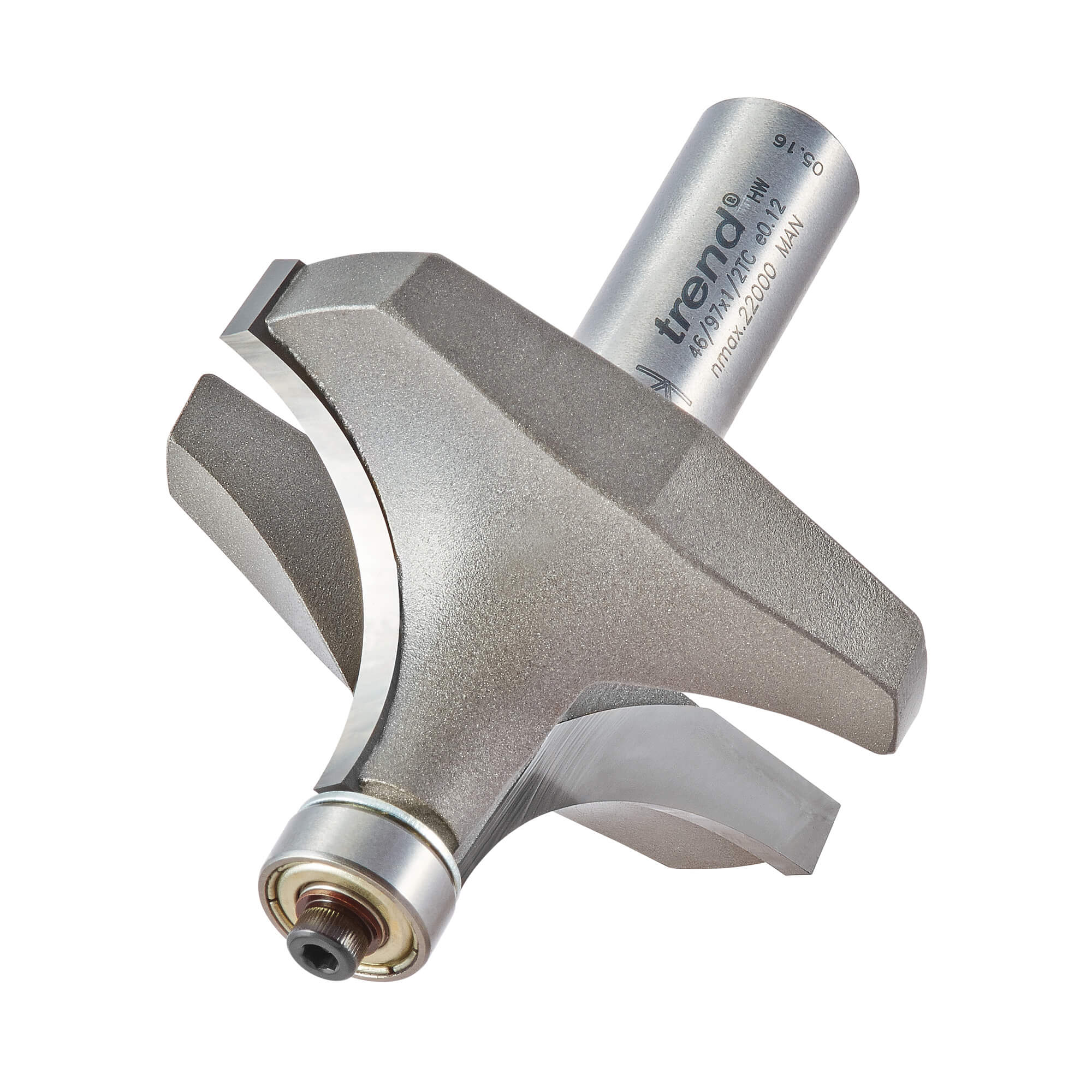 Image of Trend Bearing Guided Ovolo and Round Router Cutter 57.1mm 25.4mm 1/2"