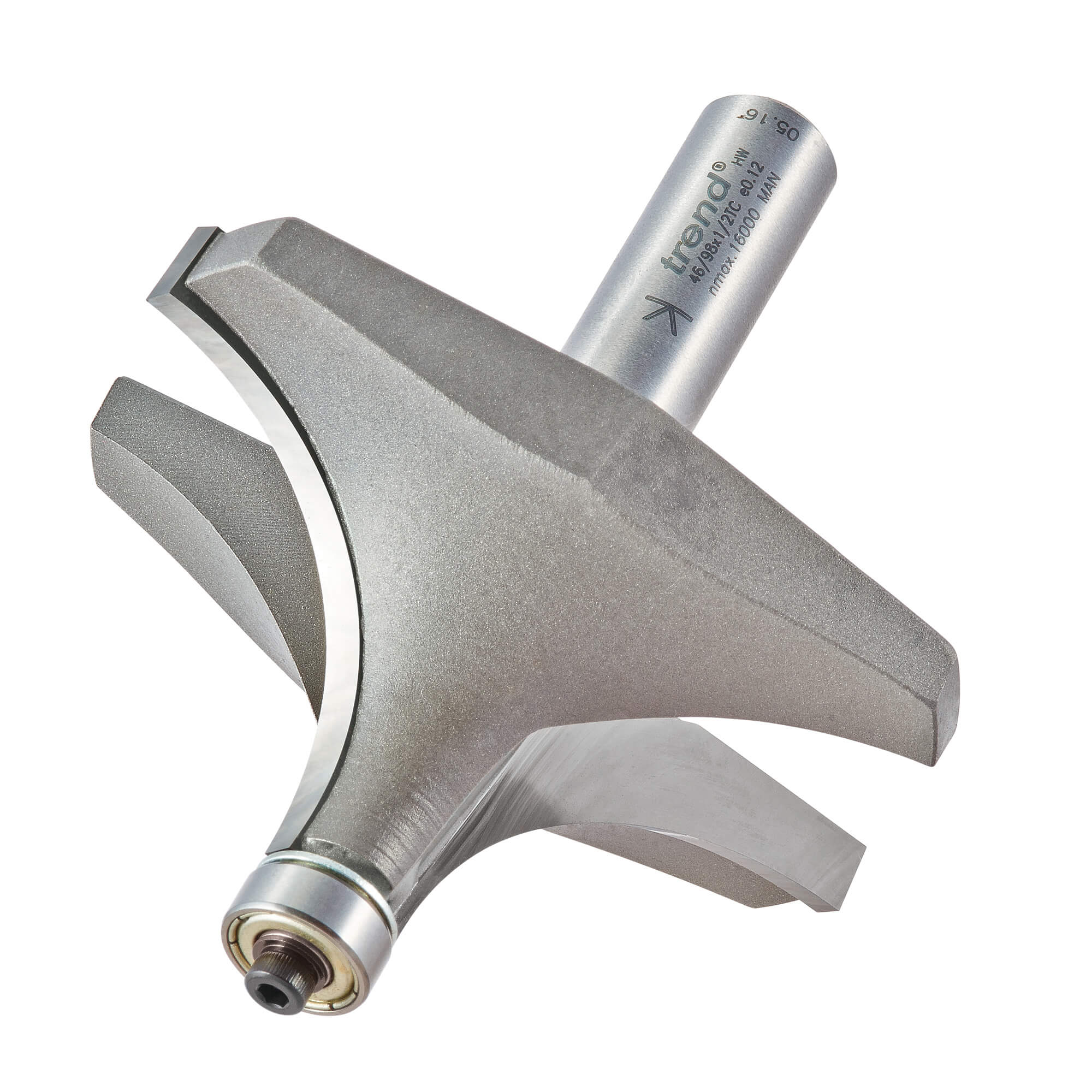 Image of Trend Bearing Guided Ovolo and Round Router Cutter 76.5mm 38mm 1/2"