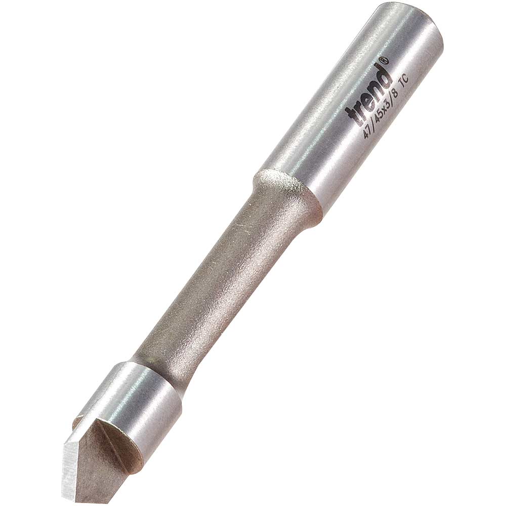 Trend Caravan Ind Guided Pierce and Trim Single Fliute Router Cutter 9.5mm 25mm 3/8