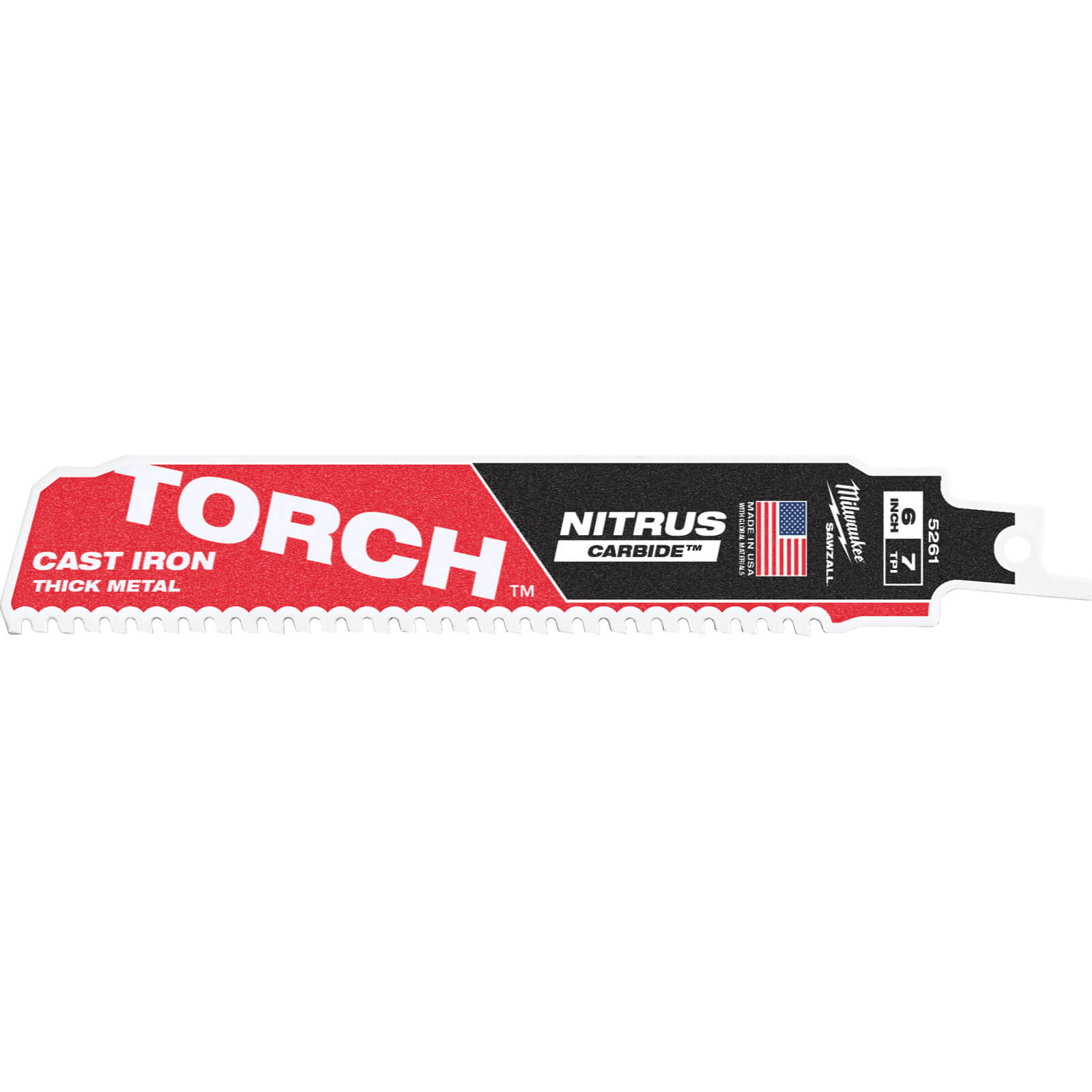 Image of Milwaukee Heavy Duty TORCH Nitrus Carbide Reciprocating Sabre Saw Blades 150mm Pack of 1