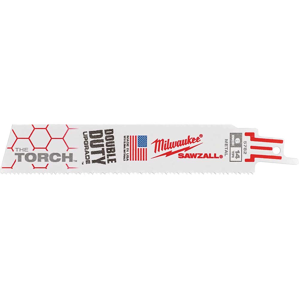 Milwaukee Heavy Duty TORCH Demolition Reciprocating Sabre Saw Blades 150mm Pack of 5
