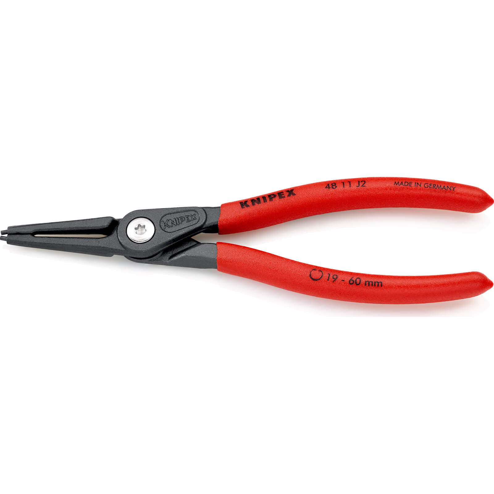 Image of Knipex 48 11 Internal Straight Precision Circlip Pliers 19mm - 60mm