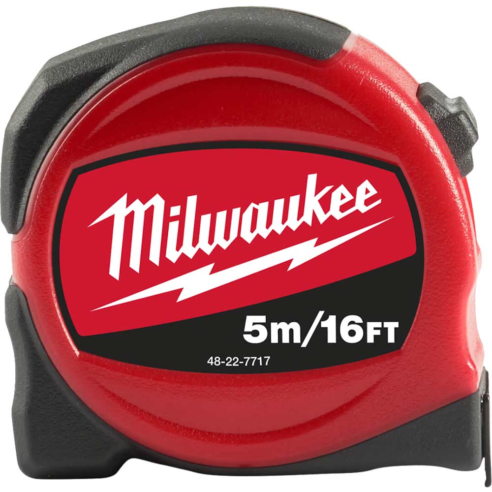 Milwaukee Slimline Tape Measure Imperial & Metric 16ft / 5m 25mm