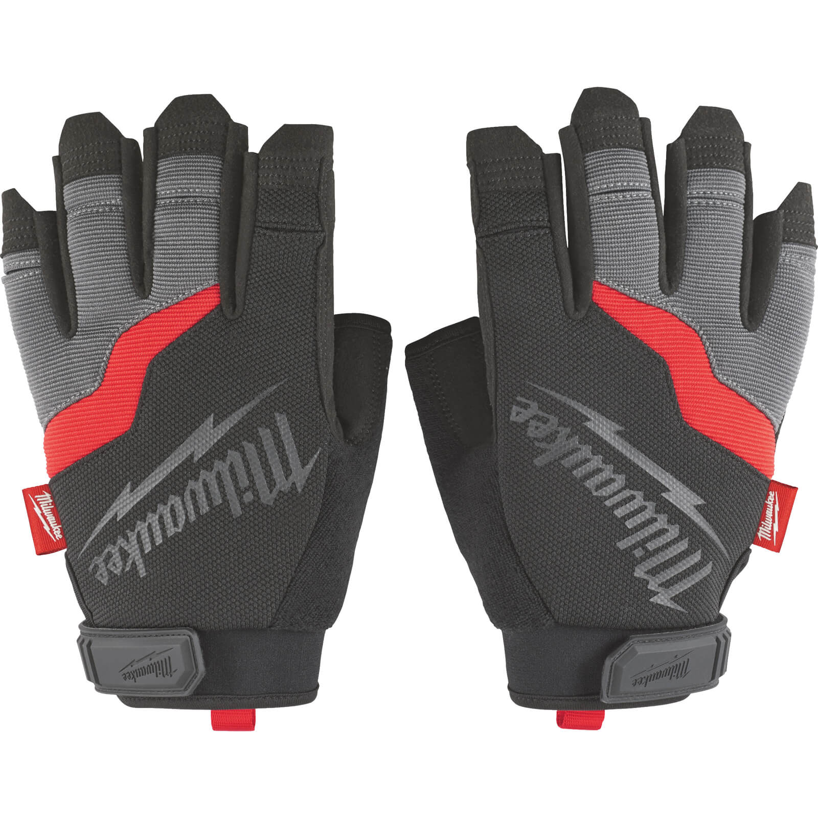 Image of Milwaukee Fingerless Gloves Black / Grey M