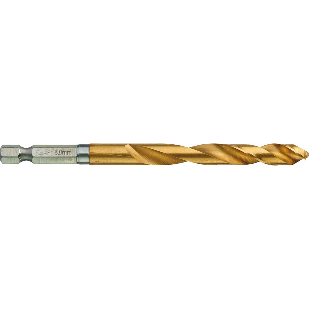 Photos - Drill Bit Milwaukee HSS-G Shockwave  8mm Pack of 1 48894719 