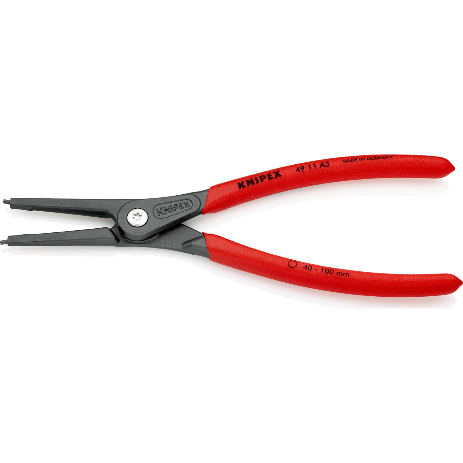 Image of Knipex 49 11 External Straight Precision Circlip Pliers 40mm - 100mm