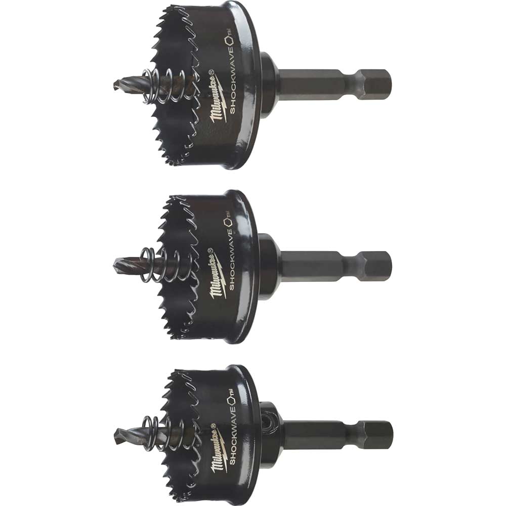 Image of Milwaukee 3 Piece Shockwave Impact Duty Holesaw Set