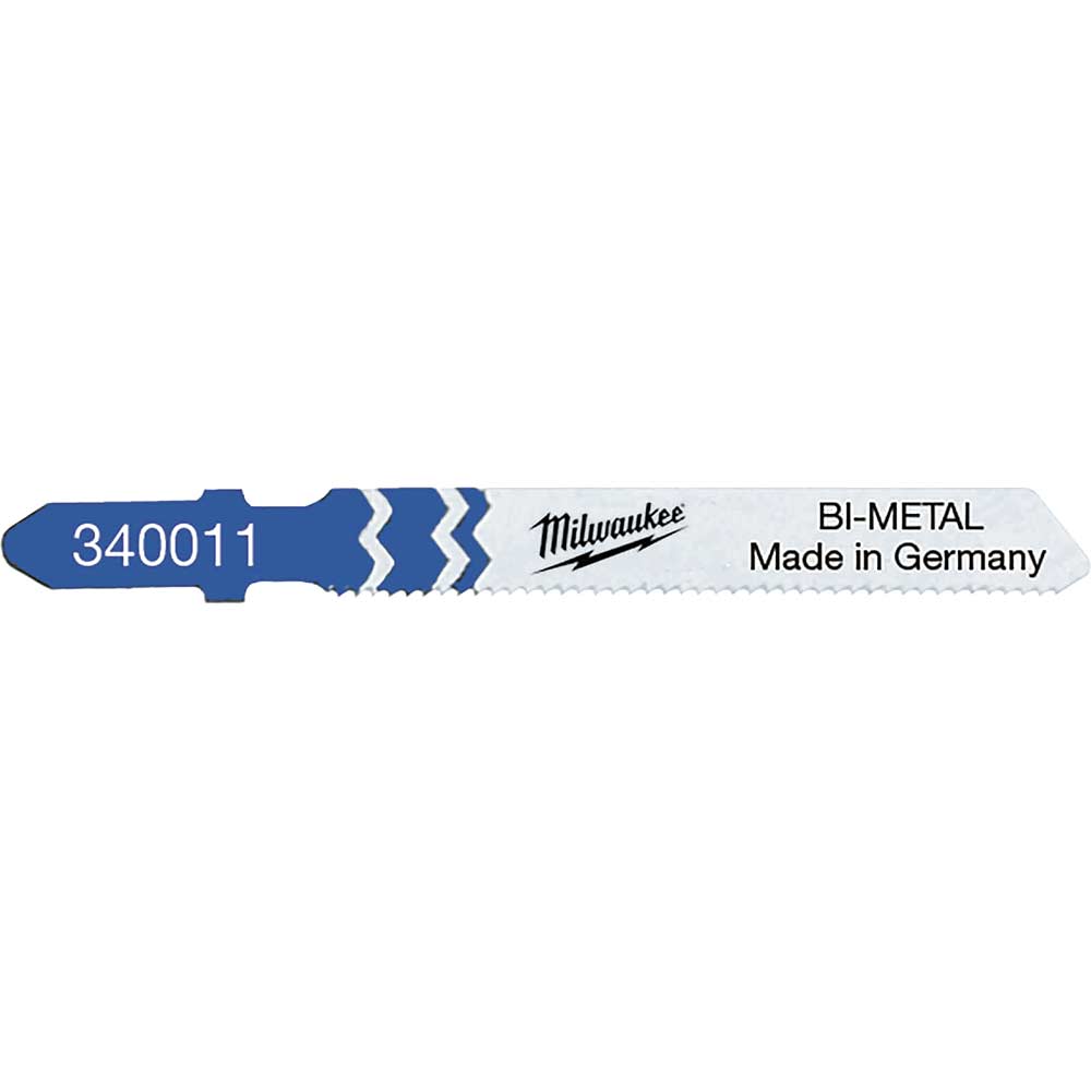 Image of Milwaukee T118AF Metal Cutting Bi-Metal Jigsaw Blades Pack of 5