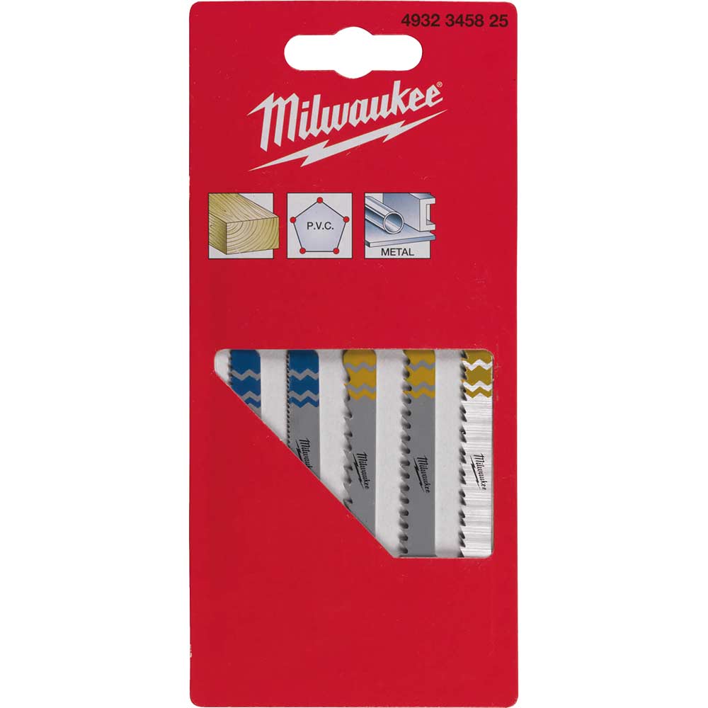 Photos - Power Tool Accessory Milwaukee 5 Piece Jigsaw Blade Set Pack of 5 4932345825 