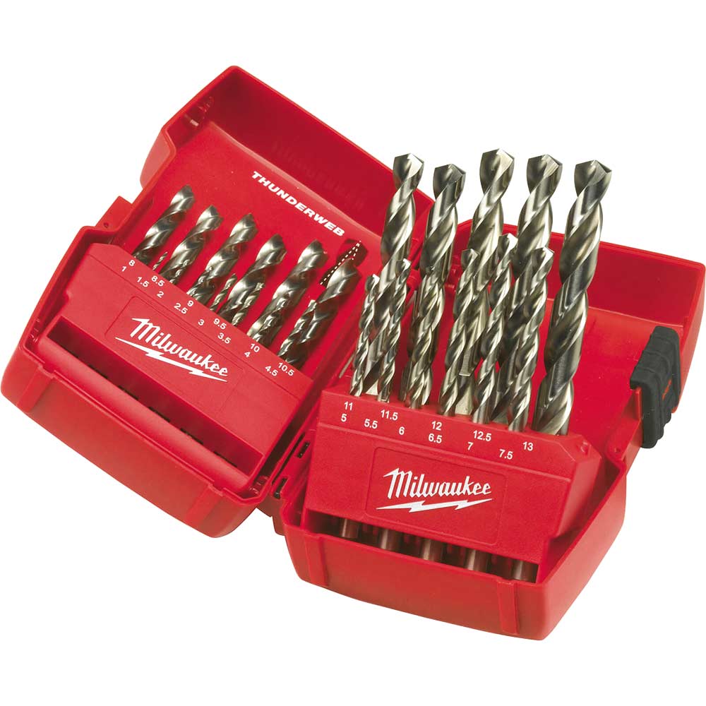 Image of Milwaukee 25 Piece Thunderweb Hss-G Drill Set