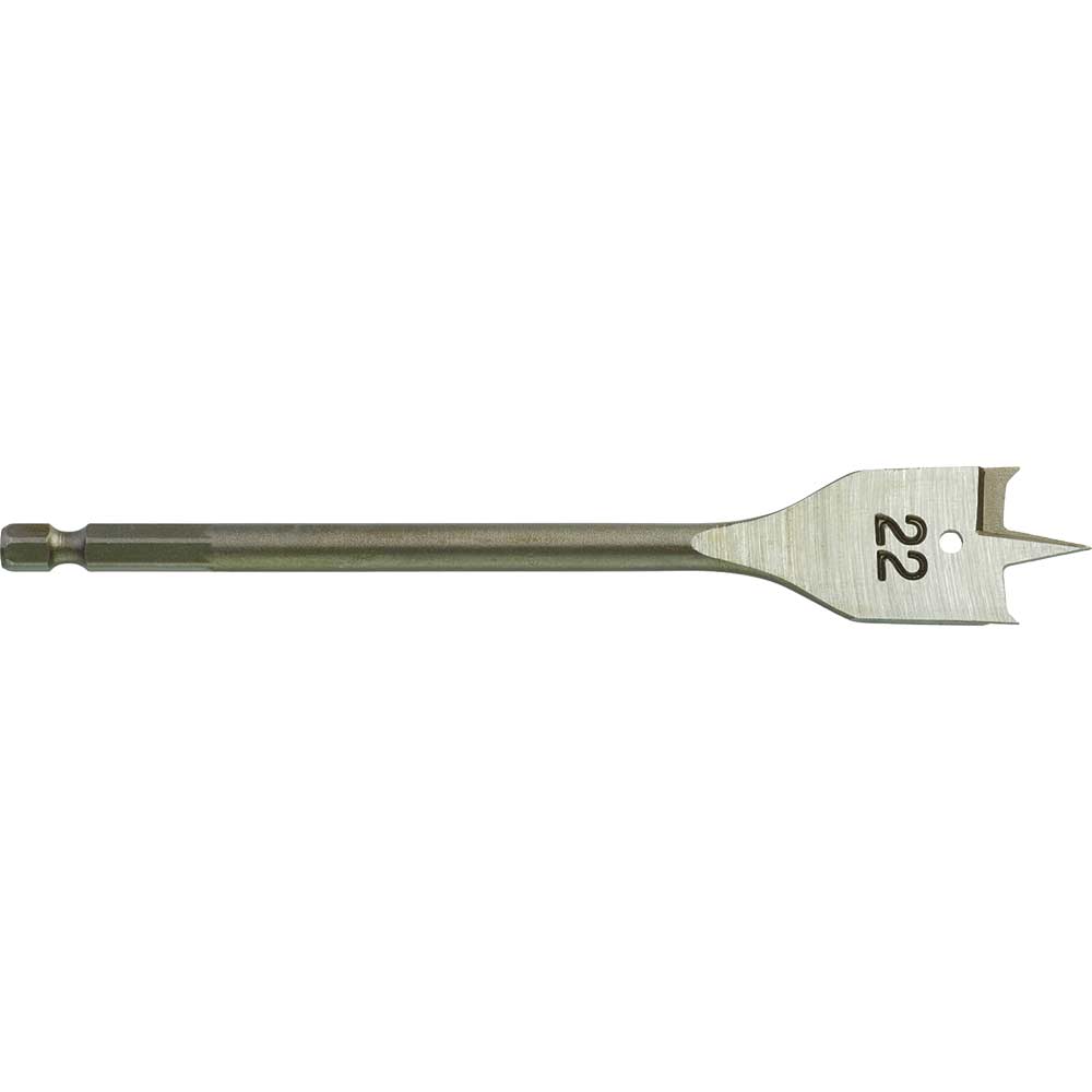 Milwaukee Hex Shank Flat Drill Bit 22mm 160mm Pack of 1