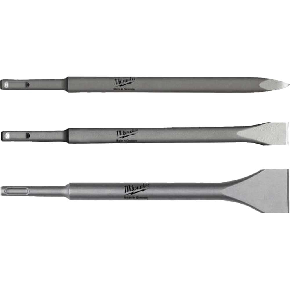 Image of Milwaukee 3 Piece SDS+ Chisel Set