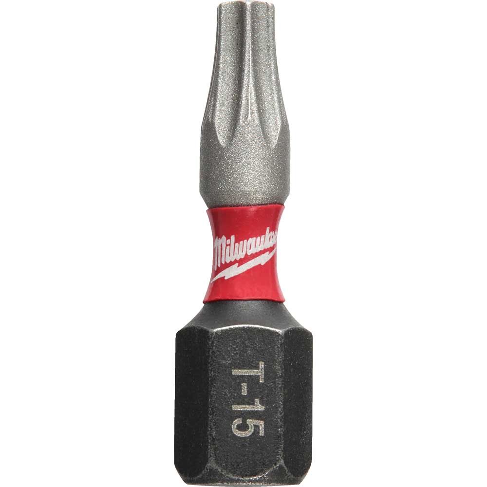 Milwaukee Shockwave Impact Duty Torx Screwdriver Bits TX15 25mm Pack of 2