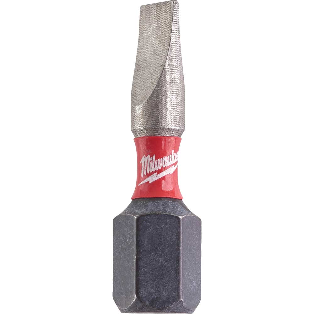 Photos - Bits / Sockets Milwaukee Shockwave Impact Duty Slotted Screwdriver Bits 4.5mm 25mm Pack o 