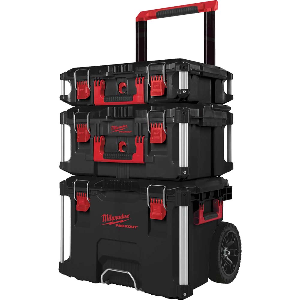 Milwaukee Packout 3 Piece Trolley Tool Case Set