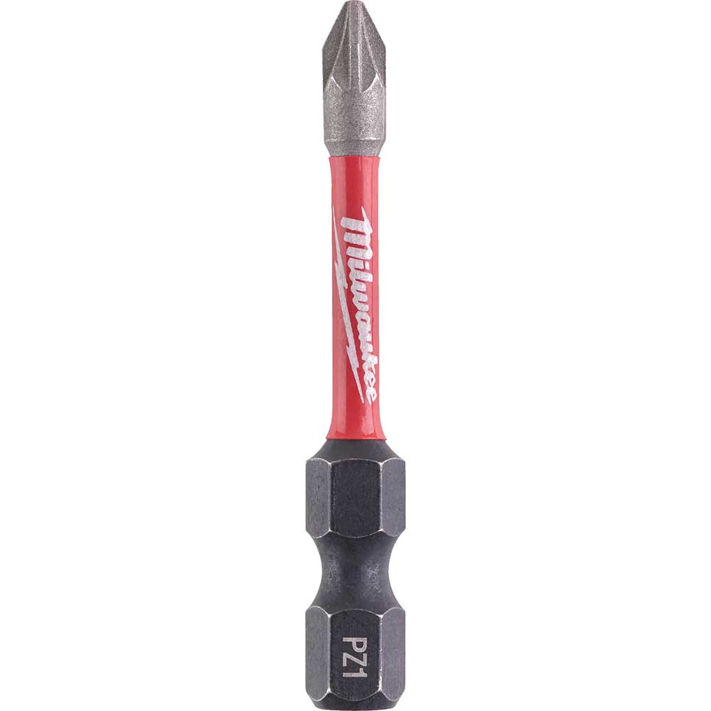 Image of Milwaukee Shockwave Impact Duty Pozi Screwdriver Bits PZ1 50mm Pack of 1