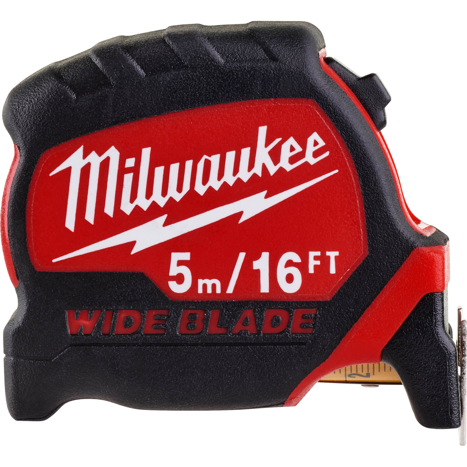 Image of Milwaukee Premium Wide Blade Tape Measure Imperial & Metric 16ft / 5m 32mm