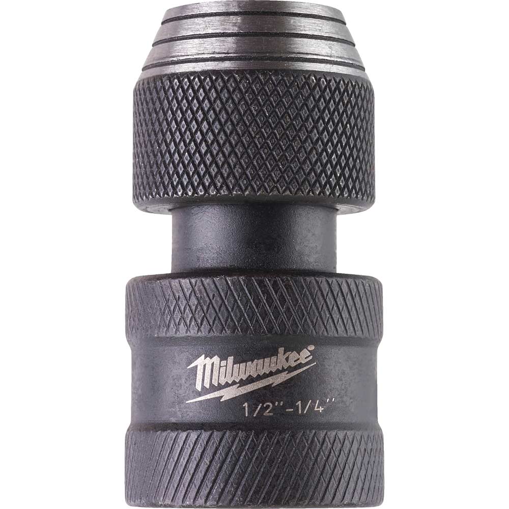 Milwaukee Shockwave 1/2 Square Drive to 1/4 Hex Impact Adaptor 1/2