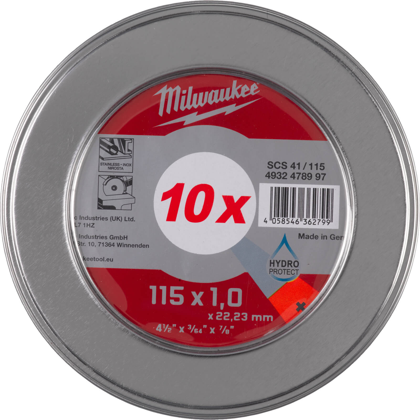 Photos - Cutting Disc Milwaukee W Pro+ SCS41 Thin 1mm Metal  115mm Pack of 10 493247 